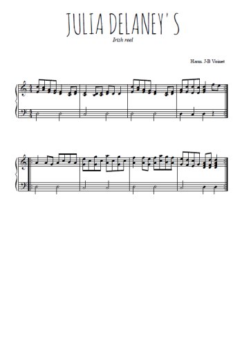 Téléchargez l'arrangement pour piano de la partition de Julia Delaney's en PDF